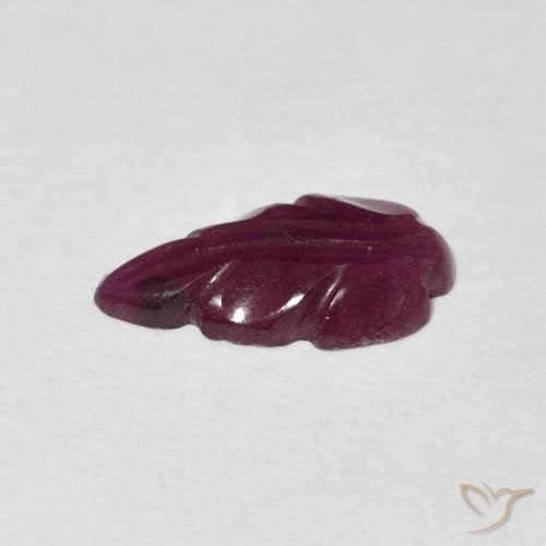 Rubi roxo avermelhado Natural 1.35ct, Chique, Opaco