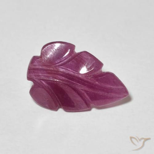 Rubi roxo avermelhado Natural 1.66ct, Chique, Opaco