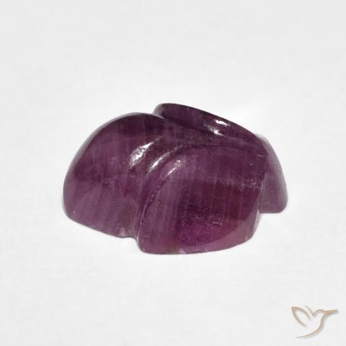 Rubi Medium Dark-Purple Natural 4.58ct, Flor cortada, Opaco