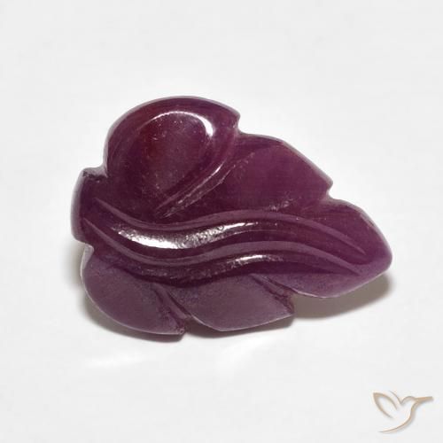 4.42ct Natural Medium Dark-Purple Rubi, Chique, Opaco