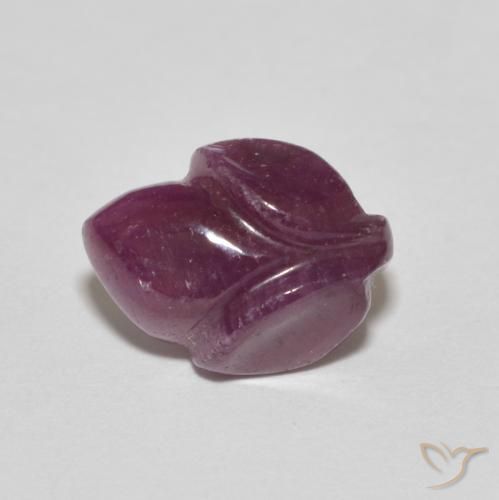 3.10ct Natural Vermelho roxo Rubi, Flor cortada, Opaco
