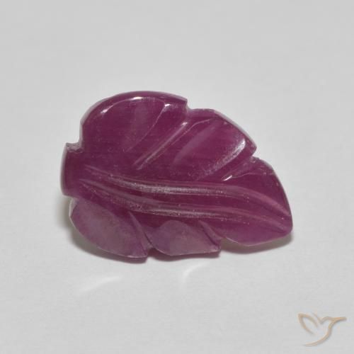 Rubi roxo avermelhado Natural 4.95ct, Chique, Opaco
