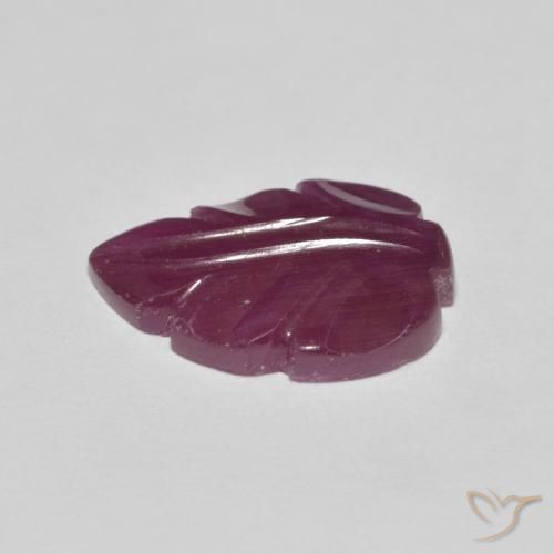 Rubi roxo avermelhado Natural 4.95ct, Chique, Opaco