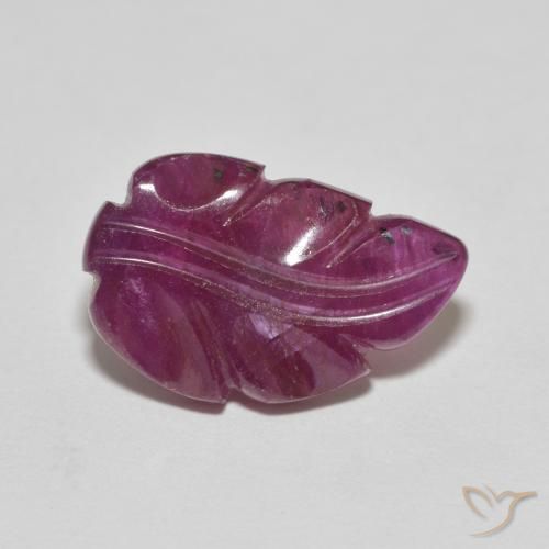 Rubi roxo avermelhado Natural 5.10ct, Chique, Opaco