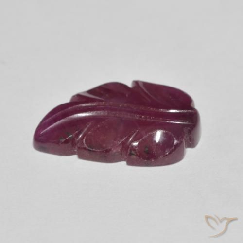 Rubi roxo avermelhado Natural 5.10ct, Chique, Opaco