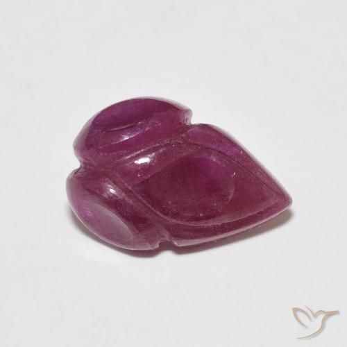 Rubi Vermelho escuro Natural 2.30ct, Flor cortada, Opaco