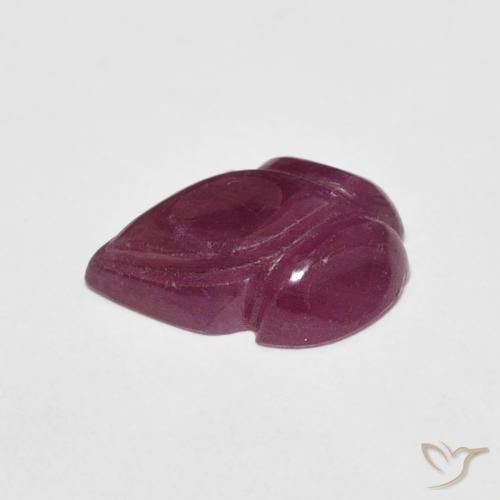Rubi Vermelho escuro Natural 2.30ct, Flor cortada, Opaco