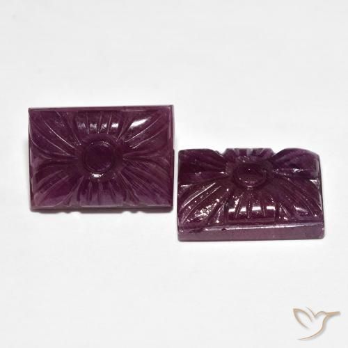 Pedras preciosas de Rubi Vermelho escuro natural de 21.58 ct, Flor cortada, Opaco