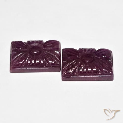 Pedras preciosas de Rubi Vermelho escuro natural de 21.58 ct, Flor cortada, Opaco