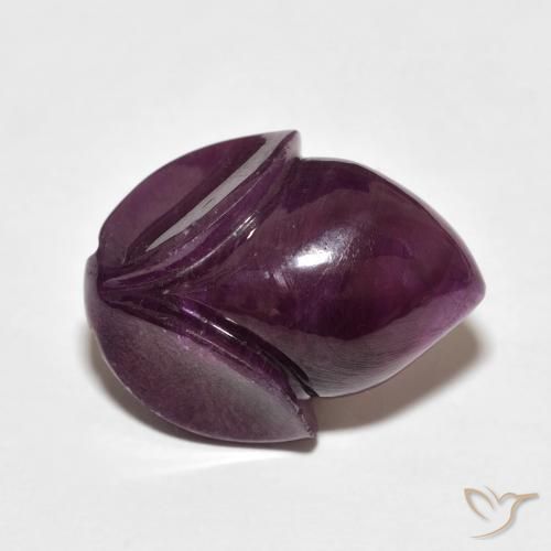 Rubi framboesa vermelha Natural 13.39ct, Flor cortada, Opaco