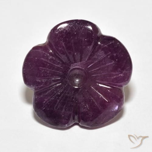 13.78ct Natural roxo médio Rubi, Flor cortada, Opaco