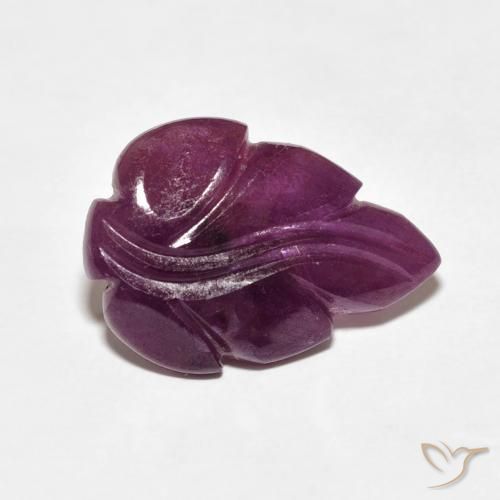 Rubi roxo avermelhado Natural 6.46ct, Chique, Opaco