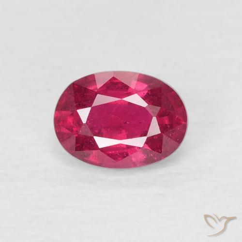 1.19ct Natural Vermelho roxo Rubi, oval, VS