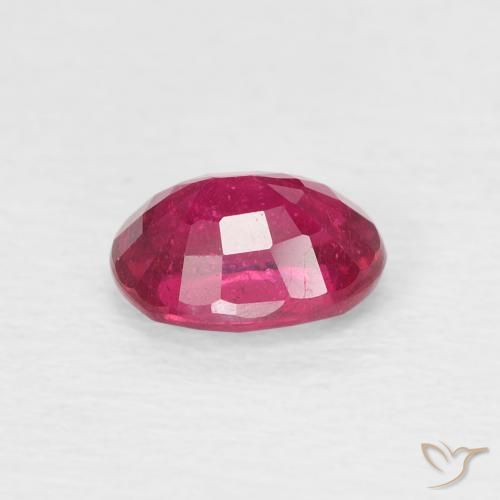 Rubi Vermelho roxo Natural 1.19ct, oval, VS