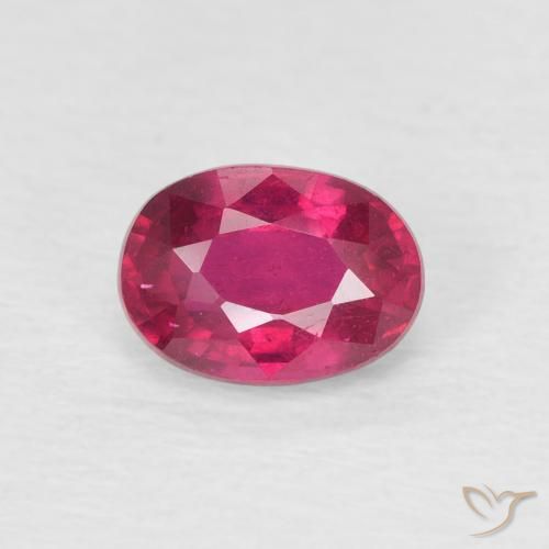 1.22ct Natural vermelho médio Rubi, oval, VS