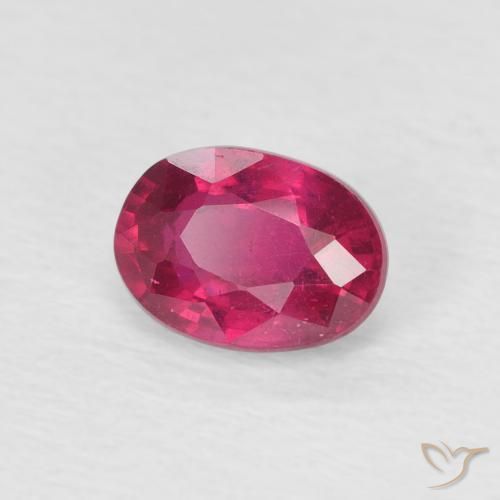 Rubi vermelho médio Natural 1.22ct, oval, VS