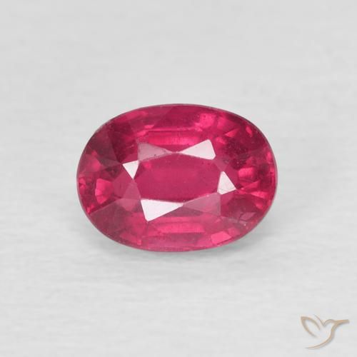 1.37ct Natural Luz vermelha Rubi, oval, VS