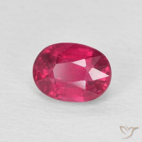 Rubi Luz vermelha Natural 1.37ct, oval, VS