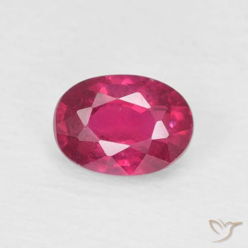 1.22ct Natural Rosa Avermelhado Profundo Rubi, oval, VS