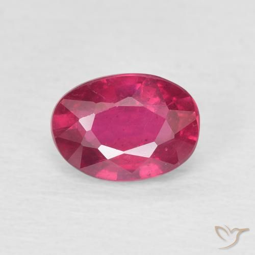 1.37ct Natural Luz vermelha Rubi, oval, VS
