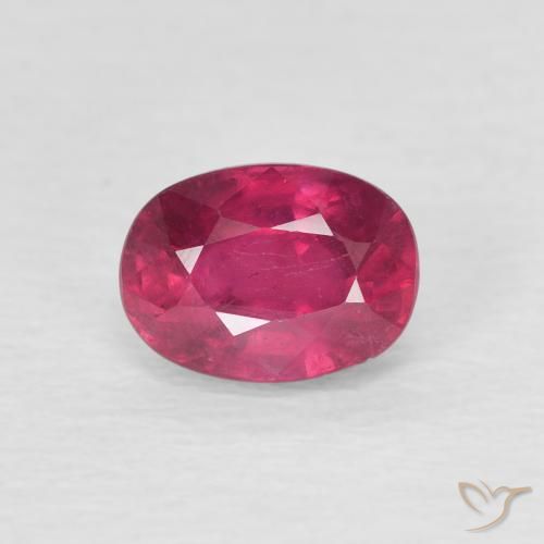 1.28ct Natural Rosa Avermelhado Profundo Rubi, oval, VS