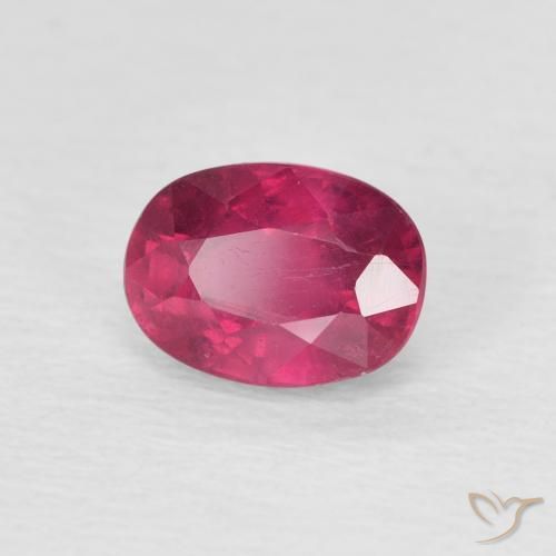 Rubi Rosa Avermelhado Profundo Natural 1.28ct, oval, VS
