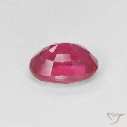 Rubi Vermelho rosado Natural 1.18ct, oval, VS