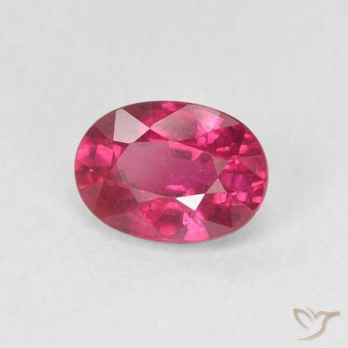 Rubi Vermelho rosado Natural 1.19ct, oval, VS
