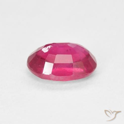Rubi Vermelho rosado Natural 1.17ct, oval, VS