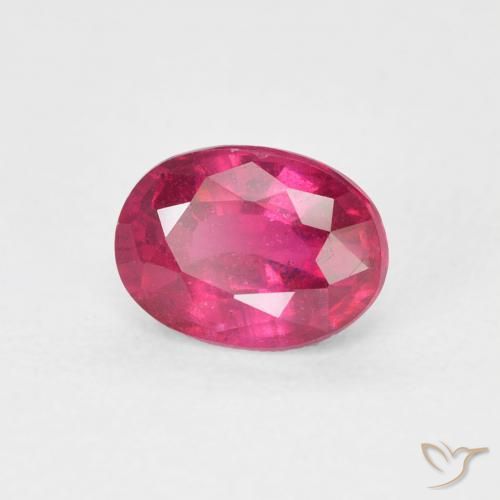 Rubi Vermelho rosado Natural 1.19ct, oval, VS