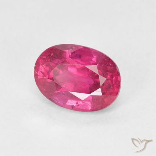 Rubi Vermelho rosado Natural 1.31ct, oval, VS
