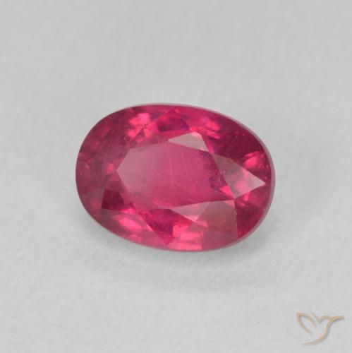 Rubi Luz vermelha Natural 1.27ct, oval, VS