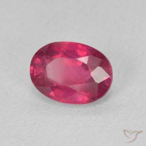 Rubi Luz vermelha Natural 1.24ct, oval, VS