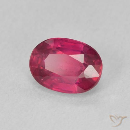 Rubi Luz vermelha Natural 1.25ct, oval, VS