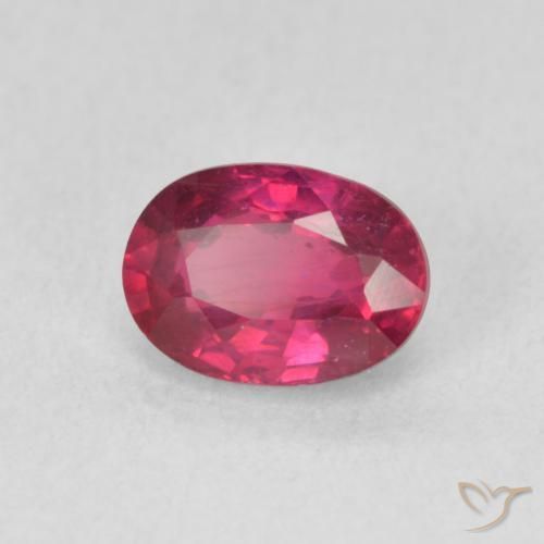 Rubi Luz vermelha Natural 1.23ct, oval, VS