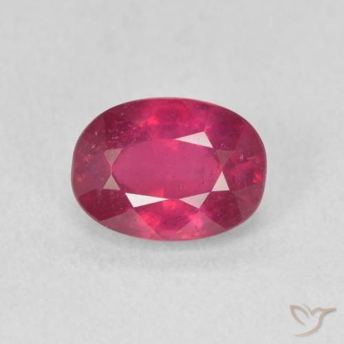 1.23ct Natural Luz vermelha Rubi, oval, VS