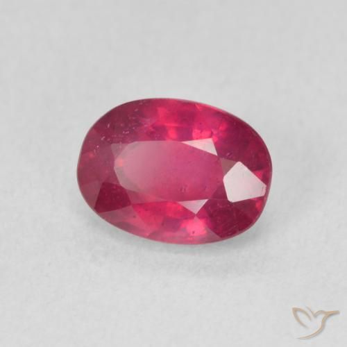 Rubi Luz vermelha Natural 1.23ct, oval, VS
