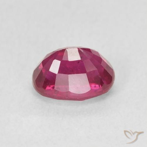 Rubi rosa avermelhado Natural 1.54ct, oval, VS