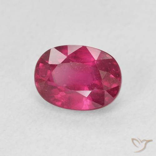 Rubi Vermelho rosado Natural 1.46ct, oval, VS