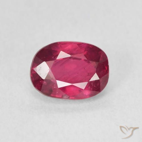 1.32ct Natural Medium Dark-Red Rubi, oval, VS