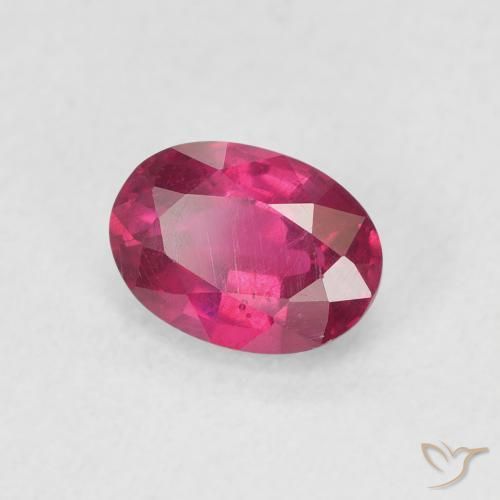 Rubi Vermelho rosado Natural 1.21ct, oval, VS