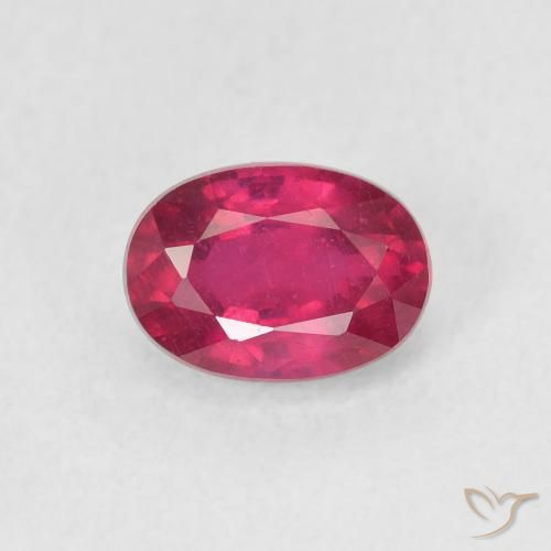 1.36ct Natural Luz vermelha Rubi, oval, VS