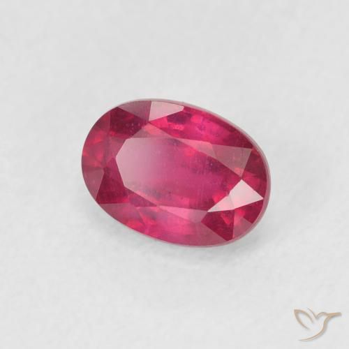 Rubi Luz vermelha Natural 1.36ct, oval, VS