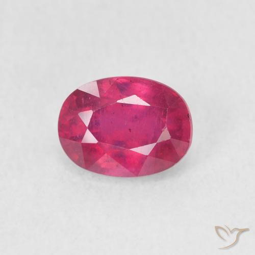 1.20ct Natural Luz vermelha Rubi, oval, VS