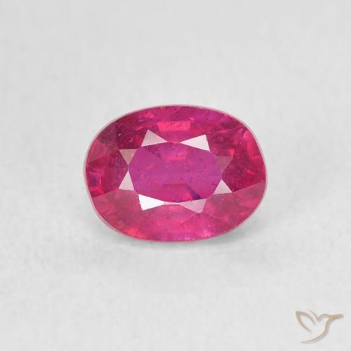 1.34ct Natural Luz vermelha Rubi, oval, VS