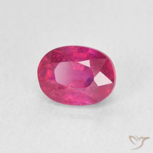 Rubi Luz vermelha Natural 1.34ct, oval, VS