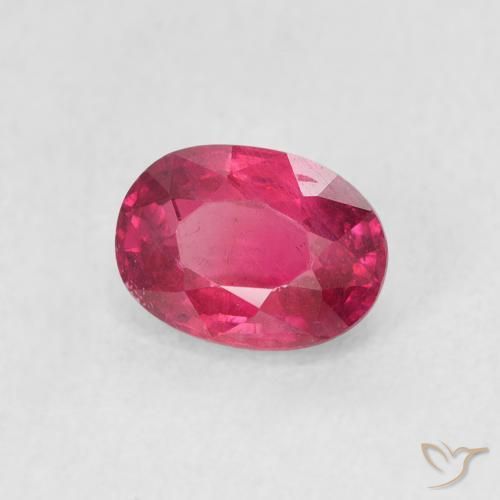Rubi Vermelho rosado Natural 1.26ct, oval, VS