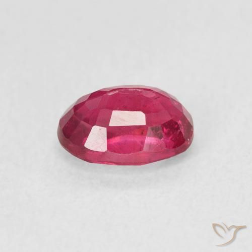 Rubi Vermelho rosado Natural 1.26ct, oval, VS