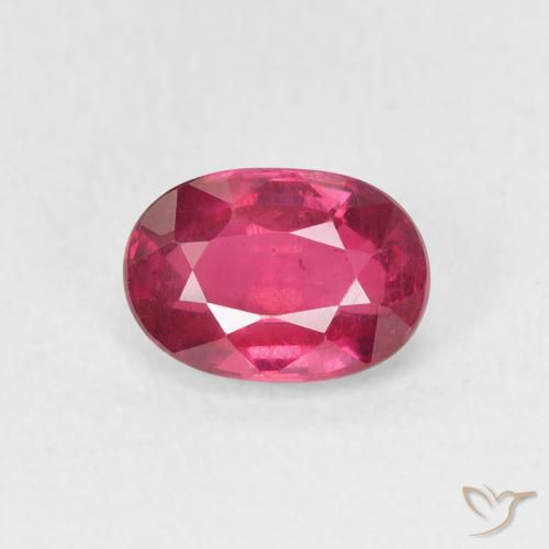 1.27ct Natural vermelho médio Rubi, oval, VS