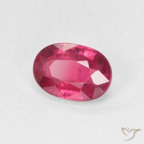 Rubi vermelho médio Natural 1.27ct, oval, VS